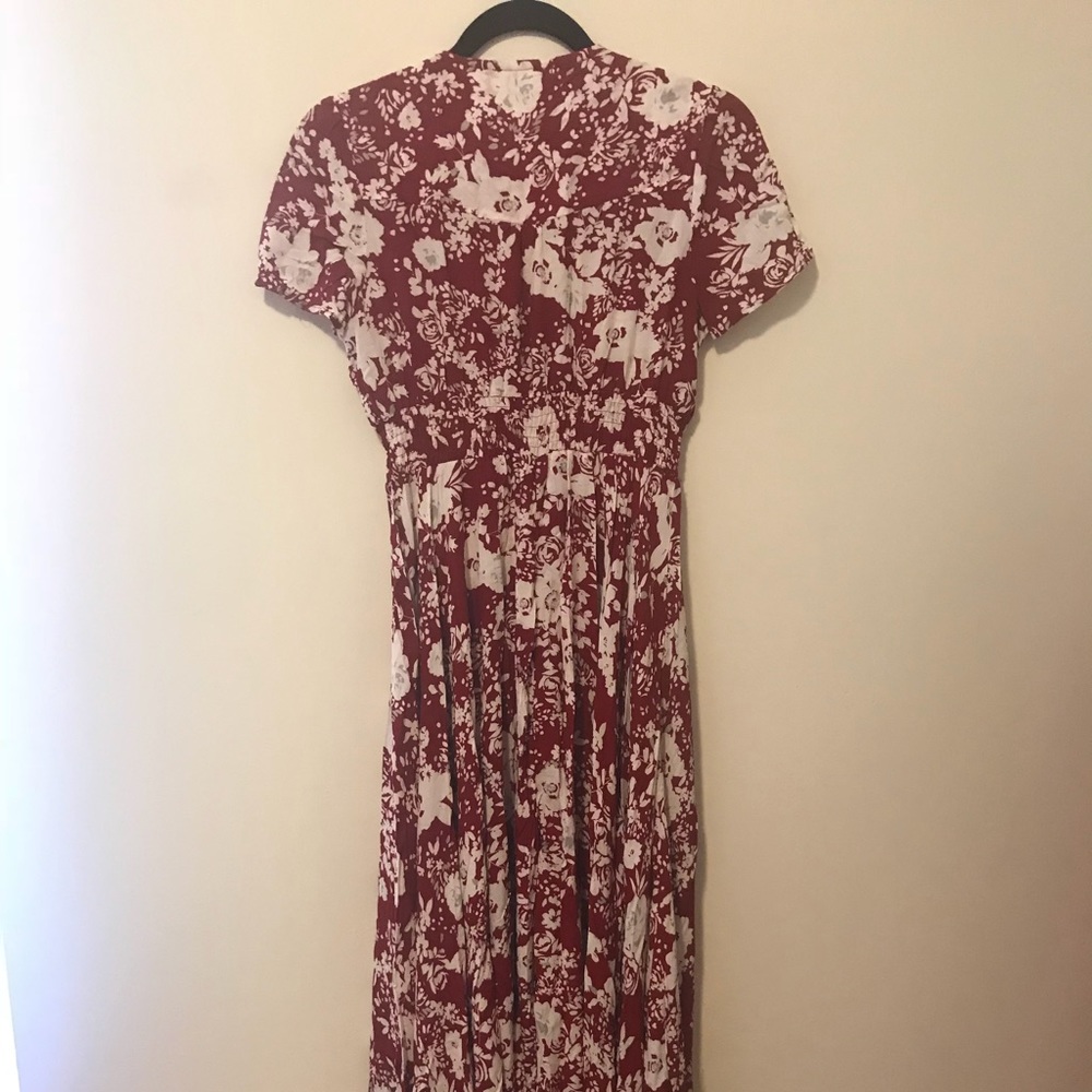 V-Neck Print Tassel Tie Dress - Picture 3 of 6